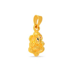 BHIMA 22K BIS Hallmark 916 Purity Yellow Gold Little Ganesha Pendant image 4