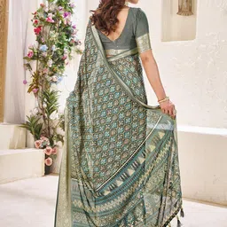 TASRIKA Grey Pure Chiffon Sarees image 2