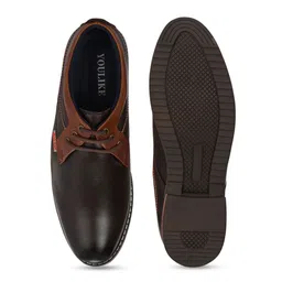 YOU LIKE Men Colourblocked Derbys image 4