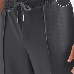 HIGHLANDER Men Relaxed Fit Mid-Rise Front Creased Pintuck Regular Trousers image 5