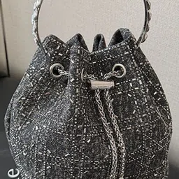 KPOP Women Embellished Structured Handheld Bag image 2