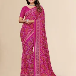 Moda Rapido Bandhani Poly Georgette Saree-picture-18