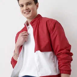 Mast & Harbour Mock Collar Colorblocked Tailored Jacket-picture-10