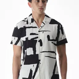 Jack & Jones Abstract Printed Cotton Relaxed Fit Shirt-picture-28