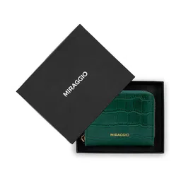 MIRAGGIO Dark Green PU Lea Wallet-image-34