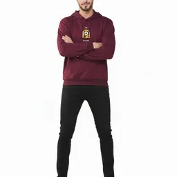 Moda Rapido Men Printed Hooded Sweatshirt image 5