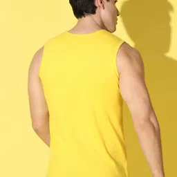 WOOSTRO Pack Of 2 Printed Super Combed Cotton Gym Vests VWS26(MORE YELLOW)(ALONE PEACOCK) image 4
