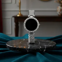 Moover Women Embellished Dial & Bracelet Style Straps Analogue Automatic Watch GRL-RDMDled-SLVR-J1 image 3