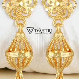 VIVASTRI Gold Plated Drop Earrings-image-86