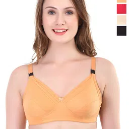 Liigne Pack Of 4 Cotton Full Coverage Non Padded Maternity Bra-picture-31