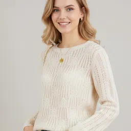 DressBerry Women Round Neck Long Sleeves Pullover-picture-24