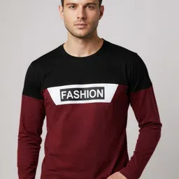 FASHIUM Men Typography Colourblocked T-shirt-picture-40