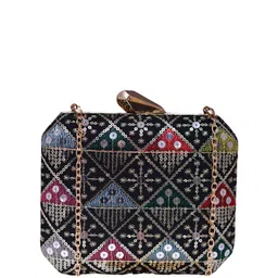 ARTKLIM Embroidered Sequinned Box Clutch image 2