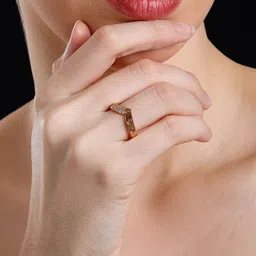 Klean & Care Women Rose Gold-Plated Stainless Steel Ring image 3