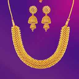 Lila Thushi Gold Plated choker Jewellery Set image 1