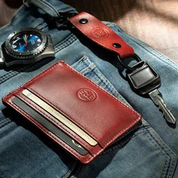 CONTACTS Men Accessory Gift Set of Card Holder, Keychain image 3