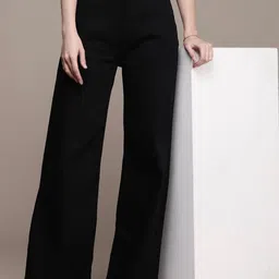 SKIIE STREET Women Straight Fit High-Rise Clean Look Non Stretchable Jeans-picture-22