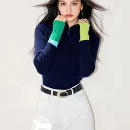 JC Collection Women Ribbed Pullover image 5