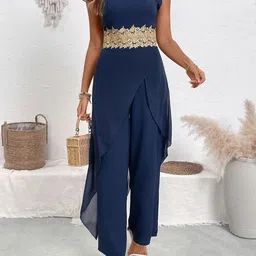 StyleCast Women V-Neck Flutter Sleeves Basic Jumpsuit image 4