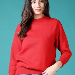 V-Mart Women Cotton Round Neck Long Sleeves Pullover Sweaters image 4
