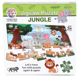Ratnas Little Jigsaw Puzzle Jungle Multicolor - 35 Pieces Print May Vary image 4