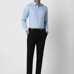 Van Heusen Men Spread Collar Solid Cotton Slim Fit Formal Shirt image 5