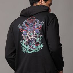 zentik Men One Piece Graphic Printed Hooded Sweatshirt-picture-0