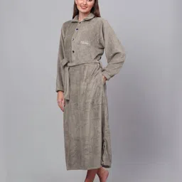 KLOTTHE Wool Bath Robe With Belt image 5