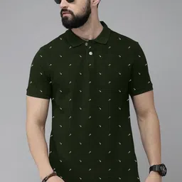 MERRIMENT Men Printed Polo Collar T-shirt-image-67