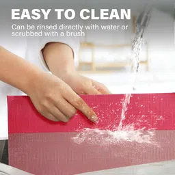 YELONA Red 7 Pieces Textured Rectangular Table Placemats & Runner image 2