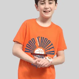 Kiddy Viddy Boys Typography Printed Round Neck T-shirt-image-64