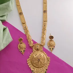 niva fashion Gold-Plated Brass Necklace & Earrings-picture-10