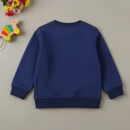 YK Navy Blue Long Sleeve Printed Kids Sweaters image 3