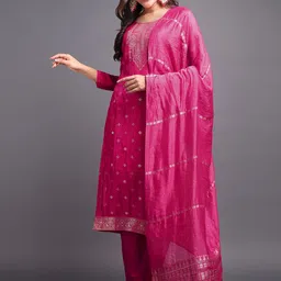 DISHWA FASHION Women Regular Kurta with Trousers & With Dupatta-picture-25