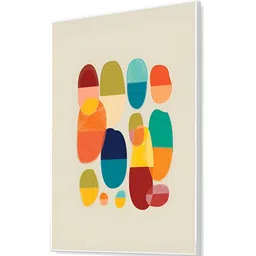 nestroots Orange & Blue 1 Piece Canvas Abstract Wall Paintings image 3