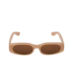 DukieKooky Unisex Rectangle Sunglasses with UV Protected Lens FZSG007C-Nude image 4