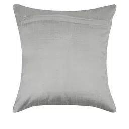 MONKDECOR Grey & White Floral Linen Square Cushion Covers image 2
