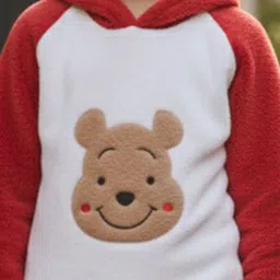 Keenuu Kids Bear Self Design Hooded Sweatshirt With Joggers image 2