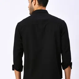 Basics Men Solid Relaxed Fit Cotton Casual Shirt image 5