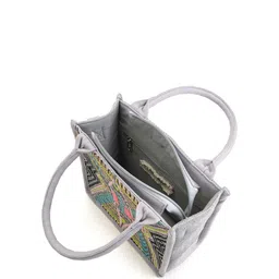 BohoGirl Women Embellished Structured Cotton Tote Bag image 5