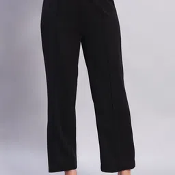 DIZON Women Striped Original Slim Fit Easy Wash Trousers-picture-21