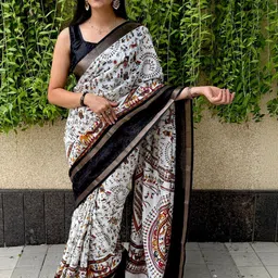 PRISHA FASHION Ethnic Motifs Poly Georgette Handloom Banarasi Saree-image-6