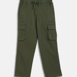Allen Solly Junior Boys Mid Rise Regular Fit Cargos Trousers-image-31