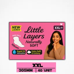 little layers Anti-Rash Anti-Bacterial Cottony Sanitary Pad image 2