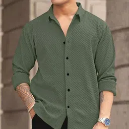 jackbella Men Regular Fit Self Design Casual Shirt-picture-20