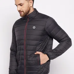 duke Men Solid Bomber Jacket image 3