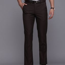 Louis Philippe Men Checked Slim Fit Trousers-picture-13