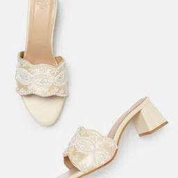 House of Pataudi Embellished Block Heels-image-36