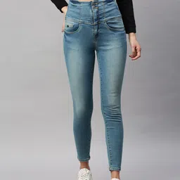 Flying Machine Women Blue Hourglass Skinny Fit High-Rise Clean Look Stretchable Jeans image 1
