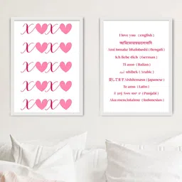 Art Street White & Pink 2 Piece Printed Paintings Wall Art-image-82